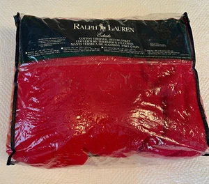 Vintage Red Ralph Lauren King Size 100% Cotton Estate Thermal Blanket 108 x 90 - Imagen 1 de 10