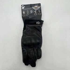 HARLEY DAVIDSON WOMENS FULL FINGER KNUCKLE ARMOR LEATHER GLOVES 97320-13VW SZ S - Picture 1 of 24