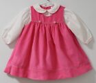 Petit Ami Pink Embroidered Removable Band 2Pc Dress+Bloomers Girl 6Ms