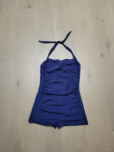 Monokinis Ebuddy Elegante Pierna Grande de Niño Una Pieza Fruncido Azul Marino L - Imagen 1 de 7