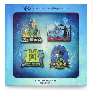 Disney D23 Fantastic Worlds Pin Set Limited Edition NWT - Picture 1 of 3