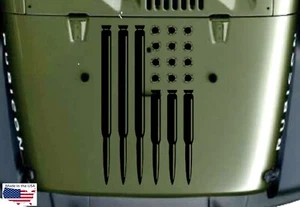 NEW BULLET Hole American Flag Hood vinyl Truck Decal USA (Fits Jeep Wrangler) - Picture 1 of 19