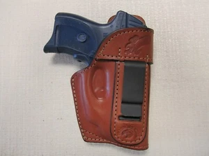 Ruger Lc9 with red Ct laser Iwb BROWN leather holster with shield right hand - Picture 1 of 4
