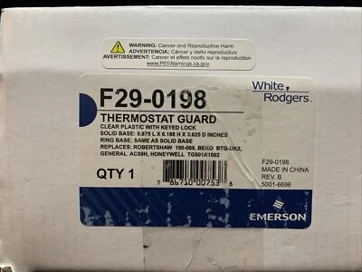 Protector Termostato Bloqueo Universal Emerson F29-0198 Blanco Rodgers ¡Nuevo En Caja! Foto 1 de 2