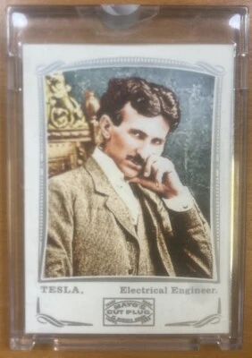 2009 Topps Mayo Silver Nikola Tesla 1/1 PROOF Rookie RC Tesla BLANK BACK VAULT - Image 1 of 3