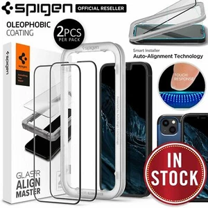 For Apple iPhone 13 12 Pro Max mini Screen Protector SPIGEN Full Cover Glass 2PC - Picture 1 of 21