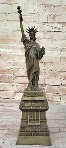 SUPERB Cast Bronze STATUE OF LIBERTY La Liberte Sculpture Statue 17.5 Inches Art - Picture 1 of 10