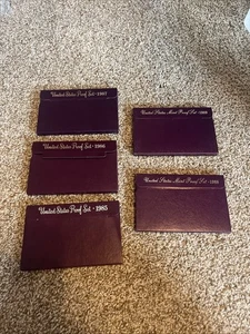 1985, 1986, 1987, 1988, 1989 U.S. Mint Proof Sets Uncirculated - Picture 1 of 11