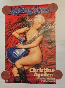 Affiche couverture magazine Christina Aguilera Rolling Stone 2002 34x22 - Photo 1/3