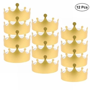 12 PCS Paper Crown Hats Party Supplies For Costume Bridal Shower Birthday Hat - Picture 1 of 12