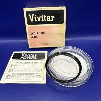 NOS Vivitar Skylight Sky 1A  55mm Glass Lens Filter Japan Screw In Filter - Image 1 of 4