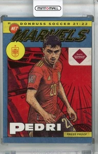 2021-22 Donruss Soccer Road To Qatar Spain Pedri Net Marvels Press Proof - Picture 1 of 2