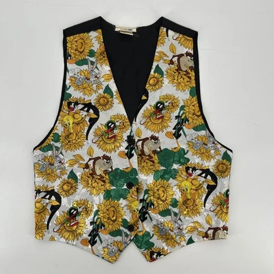 Винтажный жилет из подсолнечника 90-х Looney Tunes Tweety Bugs кролик тасманийский дьявол - Изображение 1 из 4