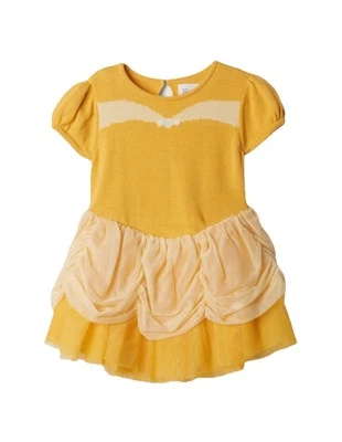 Vestido Disfraz Gap X Disney Princesa Bella Oro Amarillo Tul Talla 4 Años Foto 1 de 2
