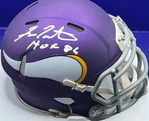 FRAN TARKENTON MINNESOTA VIKINGS BECKETT AUTHENTIC  SIGNED TRIBUTE MINI HELMET - Picture 1 of 2