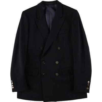 Vintage Pierre Cardin peak lapel double-breasted navy blazer size S (men's) - Image 1 of 4