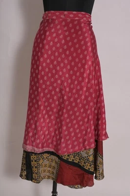 Falda de seda estilo boho para mujer vestido de fiesta falda india hecha a mano falda vintage Foto 1 de 4