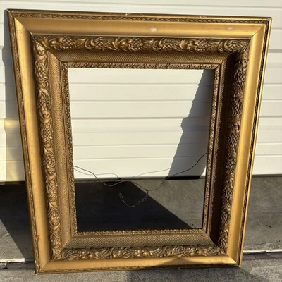 Marco de fotos de madera de yeso dorado ornamentado de colección estilo antiguo victoriano se adapta a 16x20 Foto 1 de 4