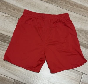 Nike Shorts Size Medium Red Dry-Fit Drawstring Lined Althletic Wear - Picture 1 of 7