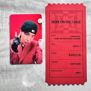 J Hope on the Stage ARMY Zone Day 2, Seoul Photocard & Ticket - Picture 1 of 2
