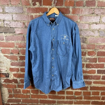 Tennessee Volunteers Shirt Mens Large Blue College Football Denim Button Down - Image 1 of 4