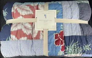 Pottery Barn Kids Bryce Vintage Hawaiian Surf Quilt - Twin - Brand New - Picture 1 of 7