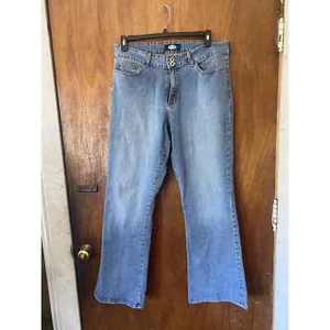 Just USA Womens Jeans Medium Wash Stretch Denim Size 23 Blue 2 Buttons Pre Owned - Picture 1 of 8