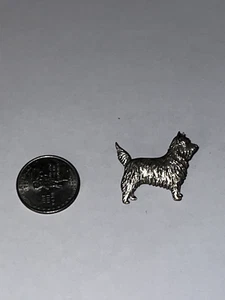 Große Sterling Silber Norwich Terrier stehende Studie Brosche HJ34 - Bild 1 von 3