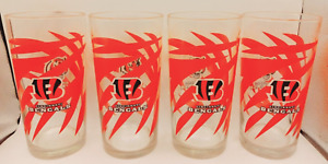 4 Cincinnati Bengals Pint Glasses NFL Souvenir/Memorabilia Barware by Libby