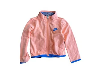 Nike Baby Girl's Jacket Full Zip Logo Kids Activewear High-Neck Coral Pink 24M - Picture 1 of 5