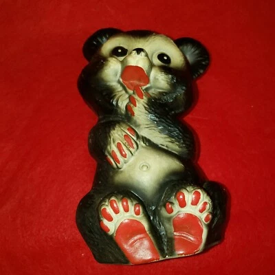 Banco de urso preto vintage cerâmica possivelmente o melhor adereço de Halloween  - Imagem 1 de 4