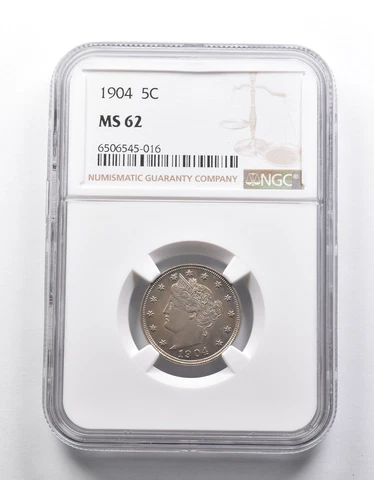 MS62 1904 Liberty V Nickel NGC *2595 Cover