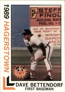 Dave Bettendorf 1989 Best Hagerstown Suns #9 RC Card *AutographDen* FREE SHIP - Picture 1 of 1