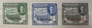 Estampillas de franqueo de Somalilandia UM/M SG gato SG132-134 rey de la Commonwealth británica GVI - Imagen 1 de 1