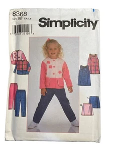 Simplicity Pattern # 8368 Girls Jacket Jumper Skirt Pants - Picture 1 of 2