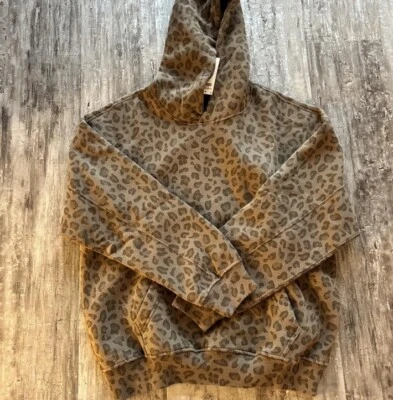 Sudadera con Capucha Abercrombie & Fitch Essential Popover Talla L CHEETAH Leopardo ¡NUEVA CON ETIQUETAS! Foto 1 de 3