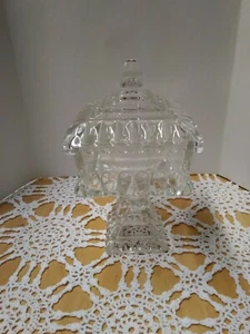 Vintage Pressed Glass Square Candy Dish - Picture 1 of 8