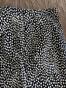 NWT J.Crew Factory Navy Blue & white polka dots Cotton Skirt. Size 6. - Picture 1 of 4