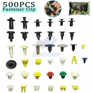 500X Plastic Car Body Push Pin Rivet Fasteners Trim Moulding Clips Screw Driver - Bild 1 von 11
