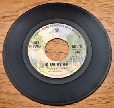 Tower of Power ♫ This Time It's Real / Soul Vaccination ♫ Rare 1973 WB 7" Vinyl - Image 1 of 2