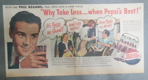 Pepsi-Cola Ad: Singer Phil Regans Family from 1949 Size: 7.5 x 15 inches - Picture 1 of 3