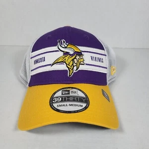 Cappello Minnesota Vikings Small-Medium New Era 39THIRTY viola bianco maglia aderente - Foto 1 di 8