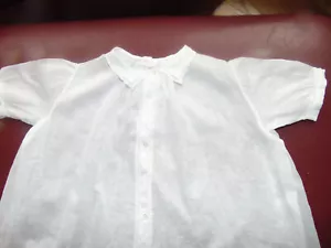 Abito Vntg Better Infant Wear leggero bianco trasparente orlo pizzo corto slv bambino - Foto 1 di 5