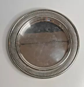 Antique Silver Round Drink Tray Walker & Hall Sheffield (h) 51127 AI - Picture 1 of 6