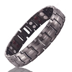 New Magnetic Bracelet men 4 Elements Balance Energy Arthritis Pain Relief Stress - Picture 1 of 12