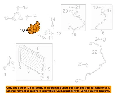 Used A/C Compressor fits: 2009 Subaru Forester 2.5 Grade A Foto 1 de 3