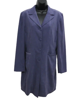 Vestido chaqueta mujer Amanda Smith talla 10 azul hasta la rodilla manga larga botón Foto 1 de 4