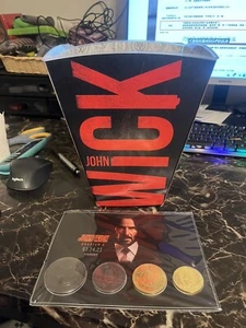 AMC Theaters John Wick 4 Popcorn Bucket & Collectible Coins NEW - Imagen 1 de 11