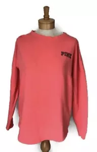 Small Sweatshirt Neon Pink Victoria’s Secret Cotton Blend Casual Long Sleeves - Picture 1 of 6