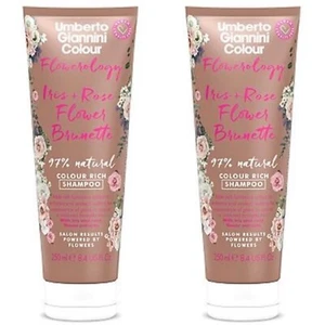Umberto Giannini Flowerology brunette Iris Rose Flower Shampoo 250 Ml -2 Pack - Picture 1 of 1